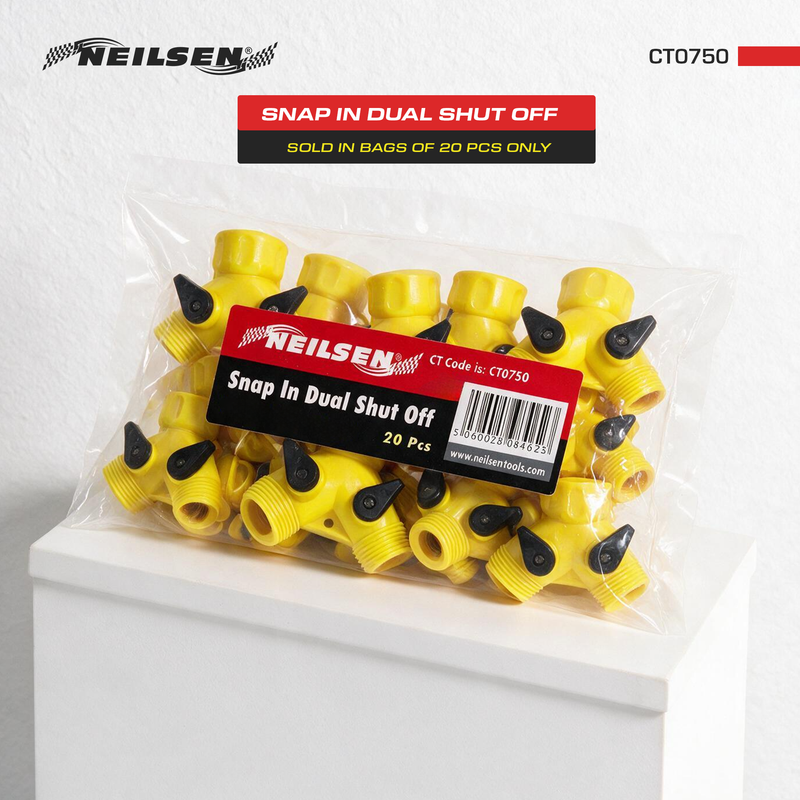 CT0750 - Snap In Dual Shut Off  Sold In Bags Of 20pcs Only