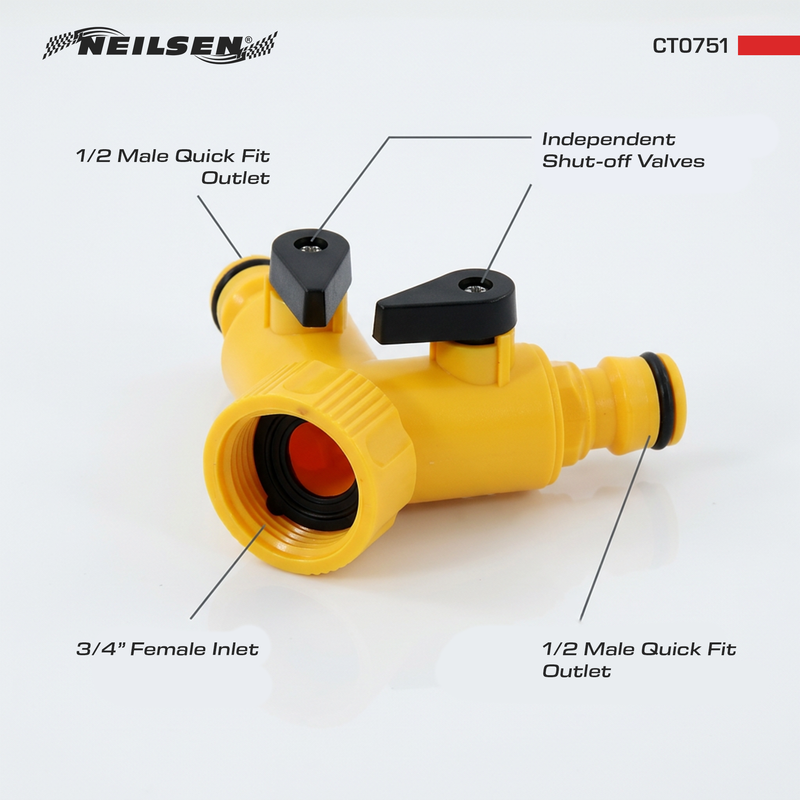CT0751 - 2 Way Hose Connector 20pc