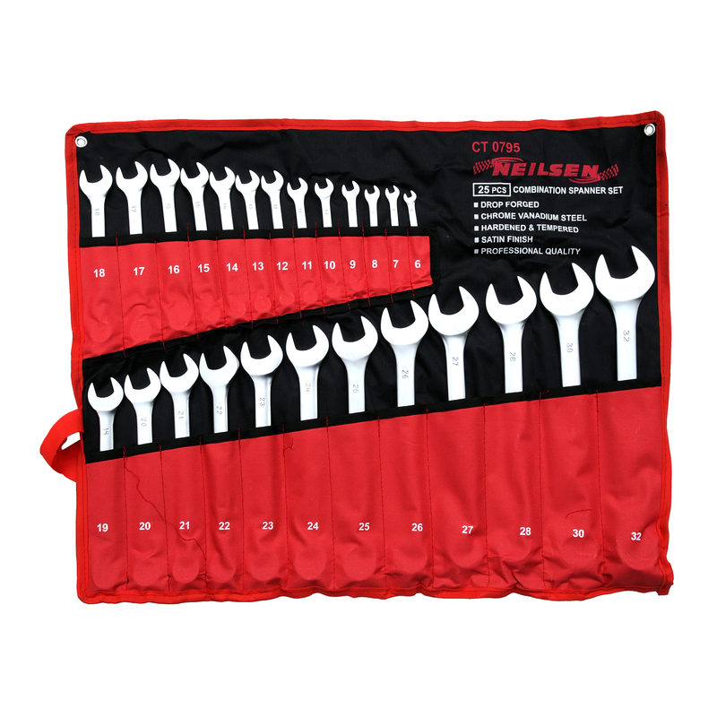 CT0795 - 25pc Combination Spanner Set