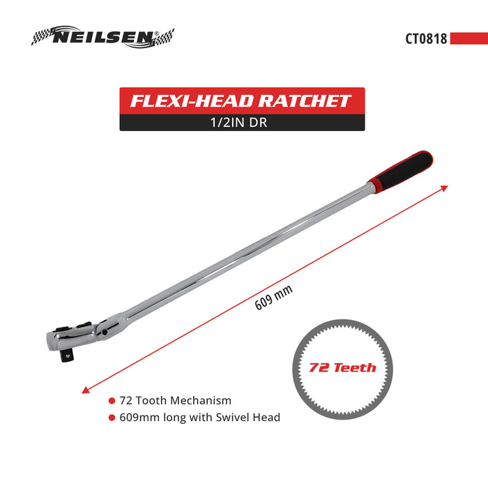 CT0818 - 1/2in DR Flexi-Head Ratchet