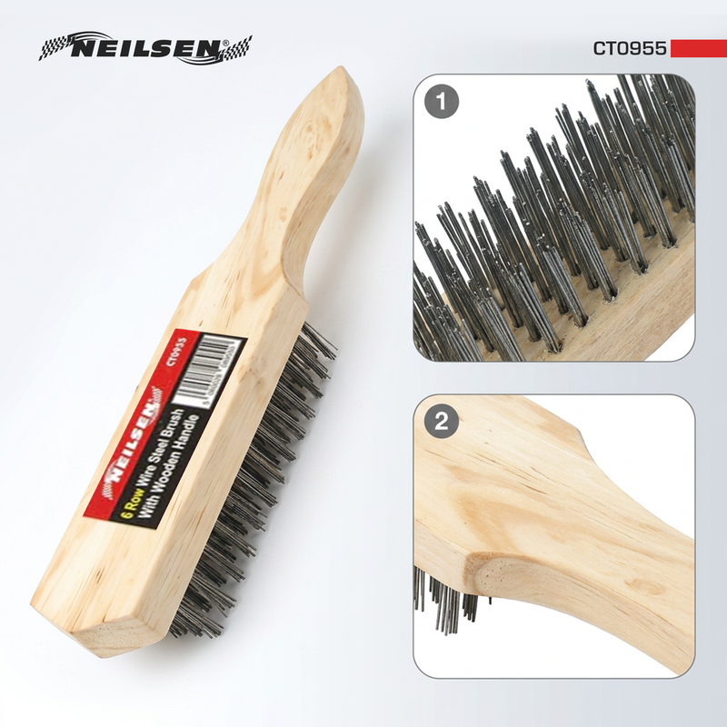 CT0955 - Steel Wire Brush 6 Row