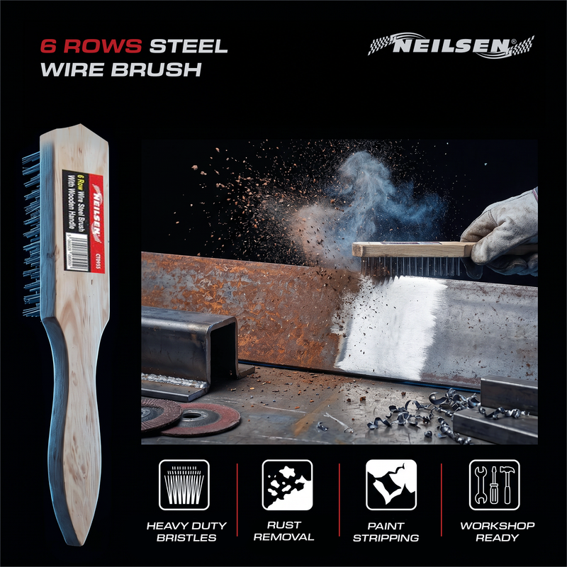 CT0955 - Steel Wire Brush 6 Row