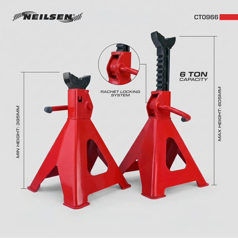 CT0966 - Axle Stands Heavy Duty - 6Ton