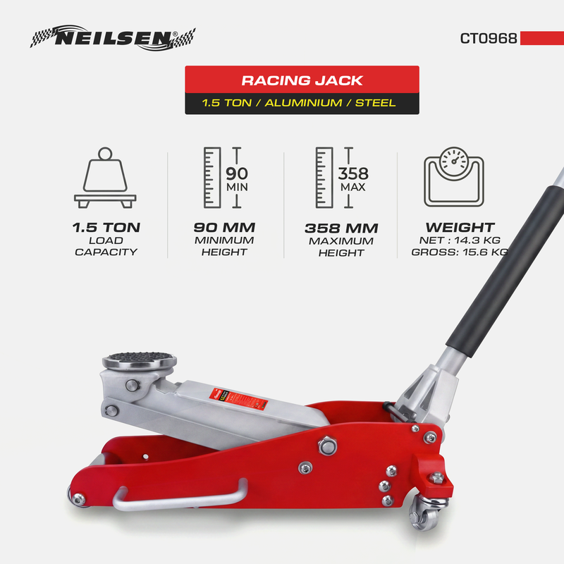 CT0968 - Floor Trolley Jack - 1.5Ton