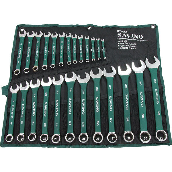 CT0985 - 25pc Green Dip Combination Spanner Set