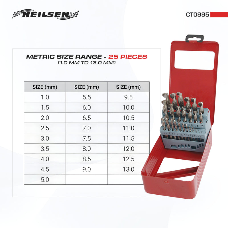 CT0995 - 25pc HSS Drill Set