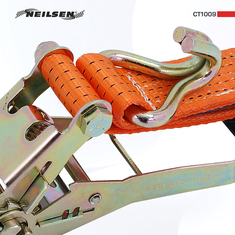 CT1009 - Ratchet Tie Down Strap - 8M  5Ton