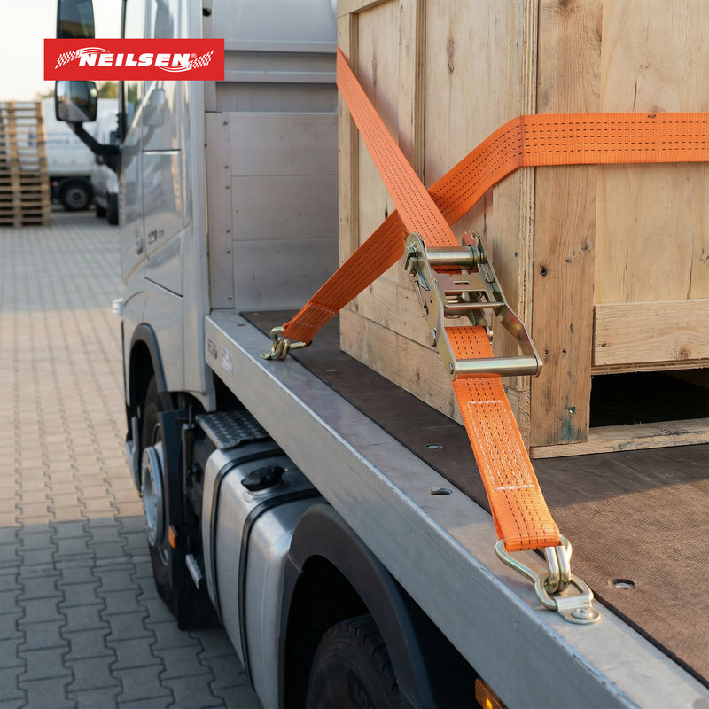 CT1009 - Ratchet Tie Down Strap - 8M  5Ton
