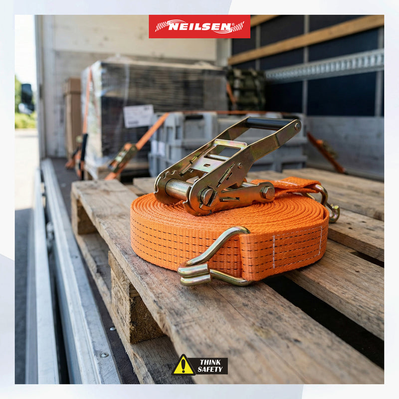 CT1009 - Ratchet Tie Down Strap - 8M  5Ton