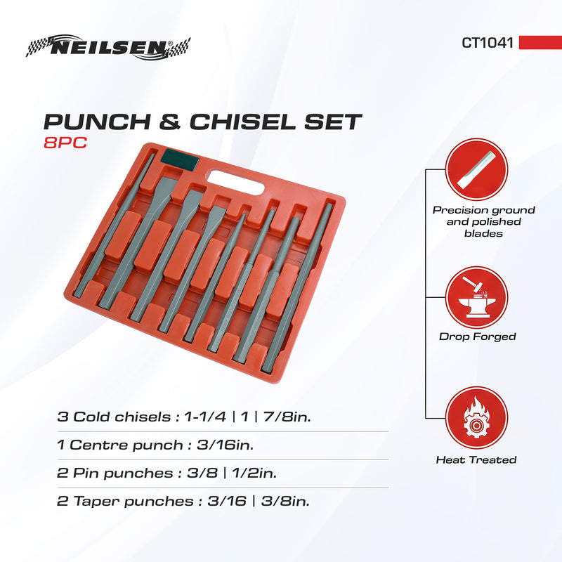 CT1041 - 8pc Punch & Chisel Set