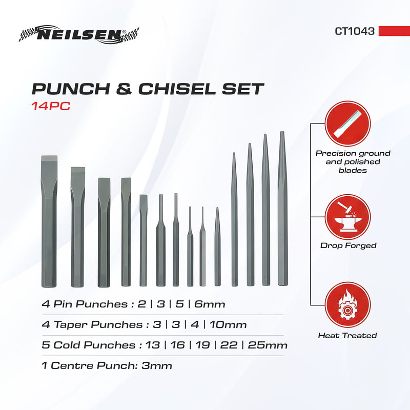 CT1043 - 14pc Punch & Chisel Set