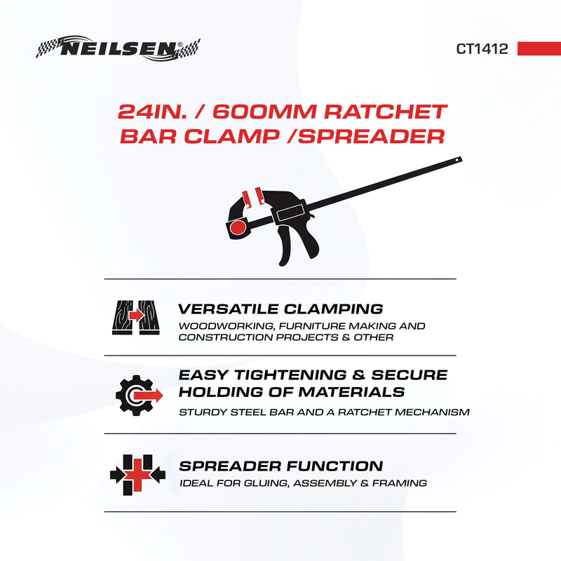 CT1412 - 24in Ratchet Bar Clamp