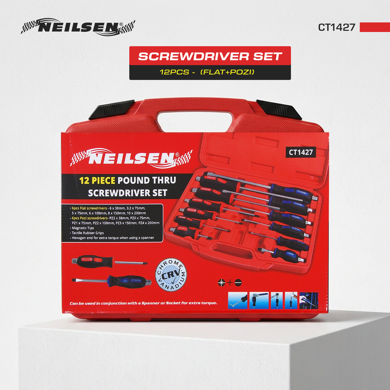 CT1427 - 12pc Pound Thru Screwdriver Set