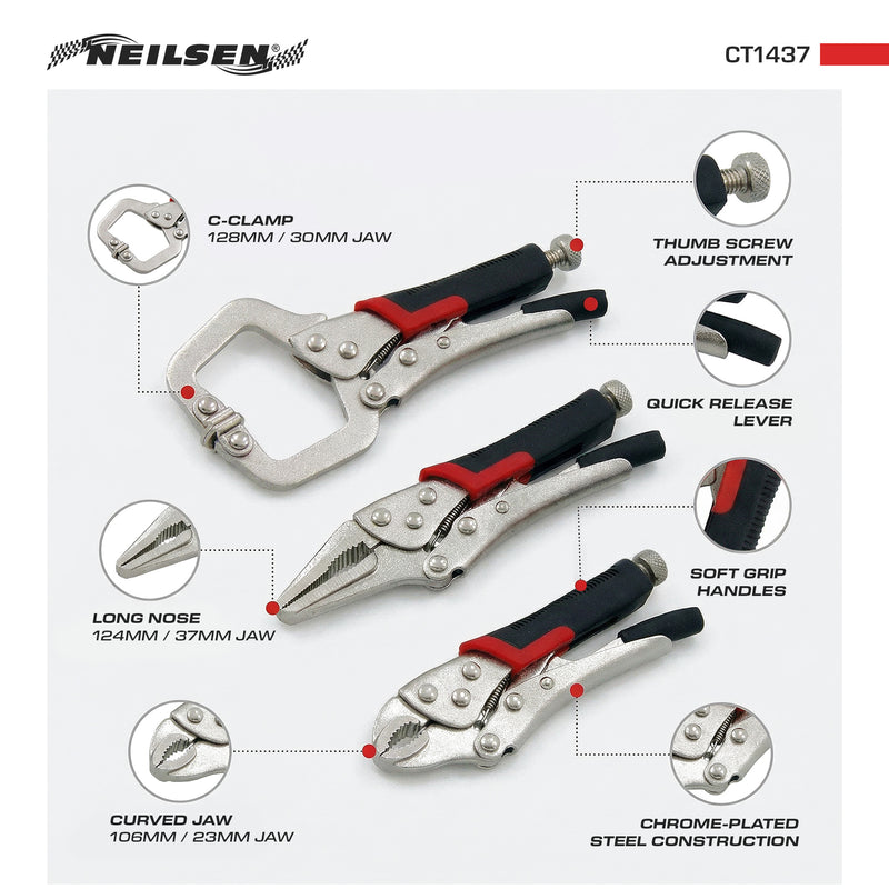 CT1437 - 3pc Mini Set Locking Plier