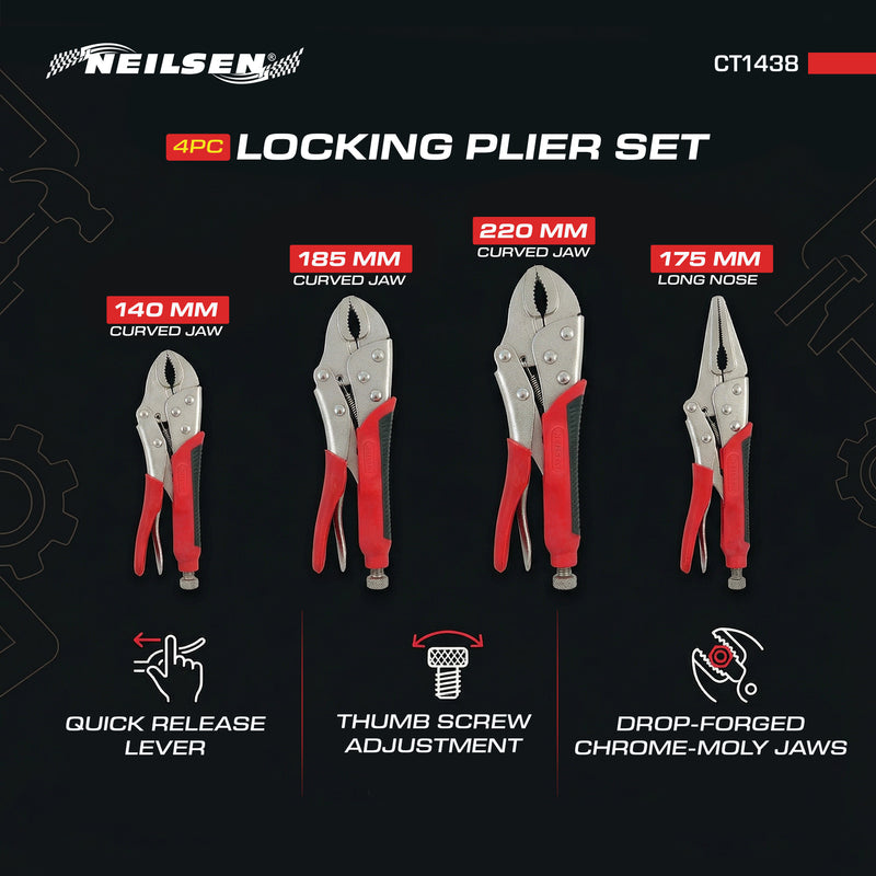 CT1438 - 4pc Locking Plier Set