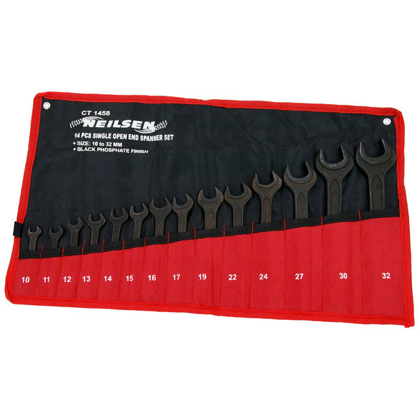 CT1458 - Single Open End Spanner 14pc Set 10-32mm