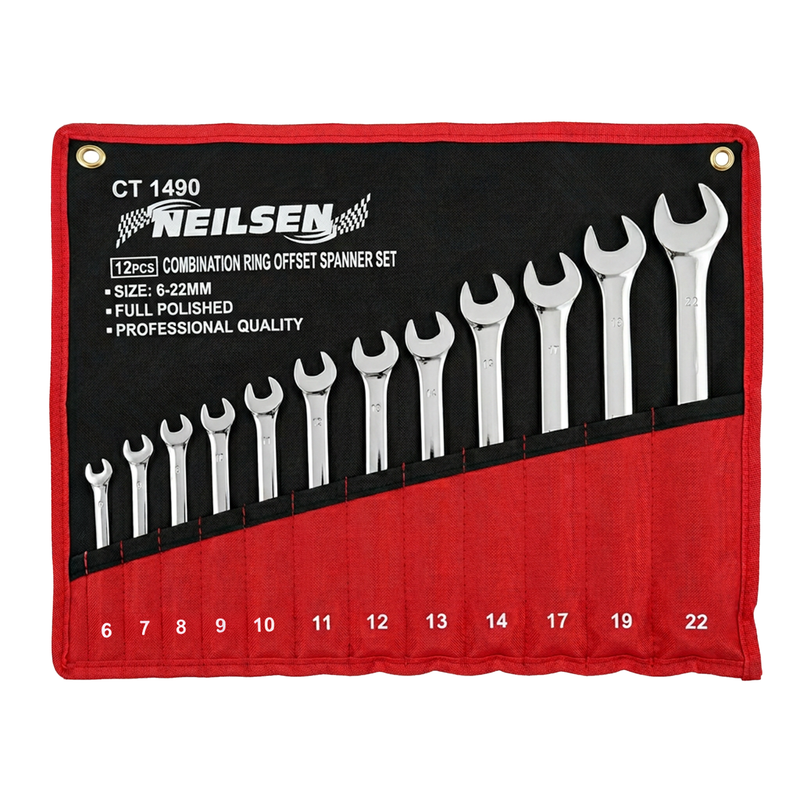 CT1490 - 12pcs Combination Ring Off Set Spanner Set