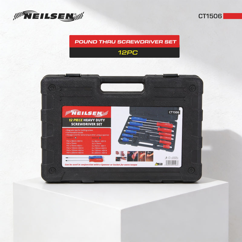 CT1506 - 12pc Pound Thru Screwdriver Set