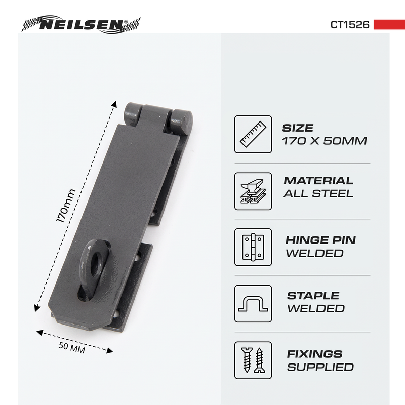 CT1526 - 170 x 50mm Hasp and Staple