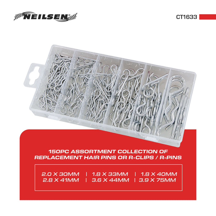 CT1633 - 150pc R Clip  Assorted