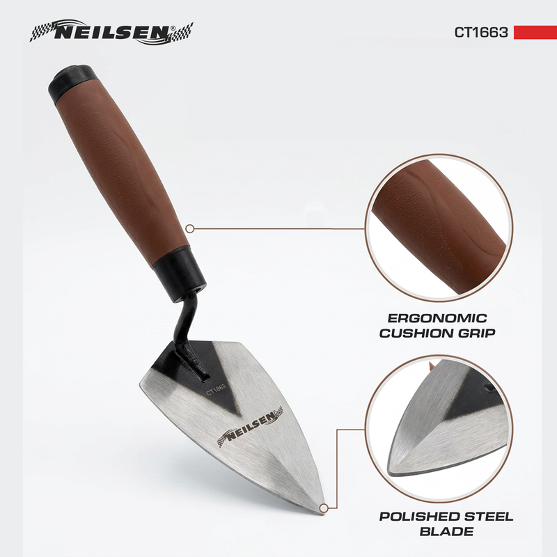 CT1663 - Pointing Trowel with Cushion Rubber Grip Handle   5"/125MM