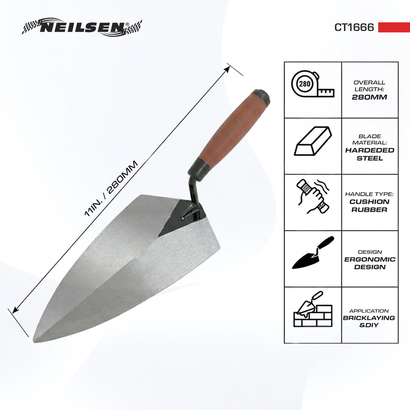 CT1666 - Brick Trowel With Brown Grip Handle  11"/280MM