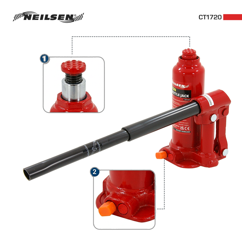 CT1720 - Hydraulic Bottle Jack - 2Ton