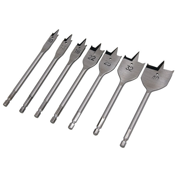 CT1799 - 7pc Flat Wood Drill Bits — Neilsen Tools