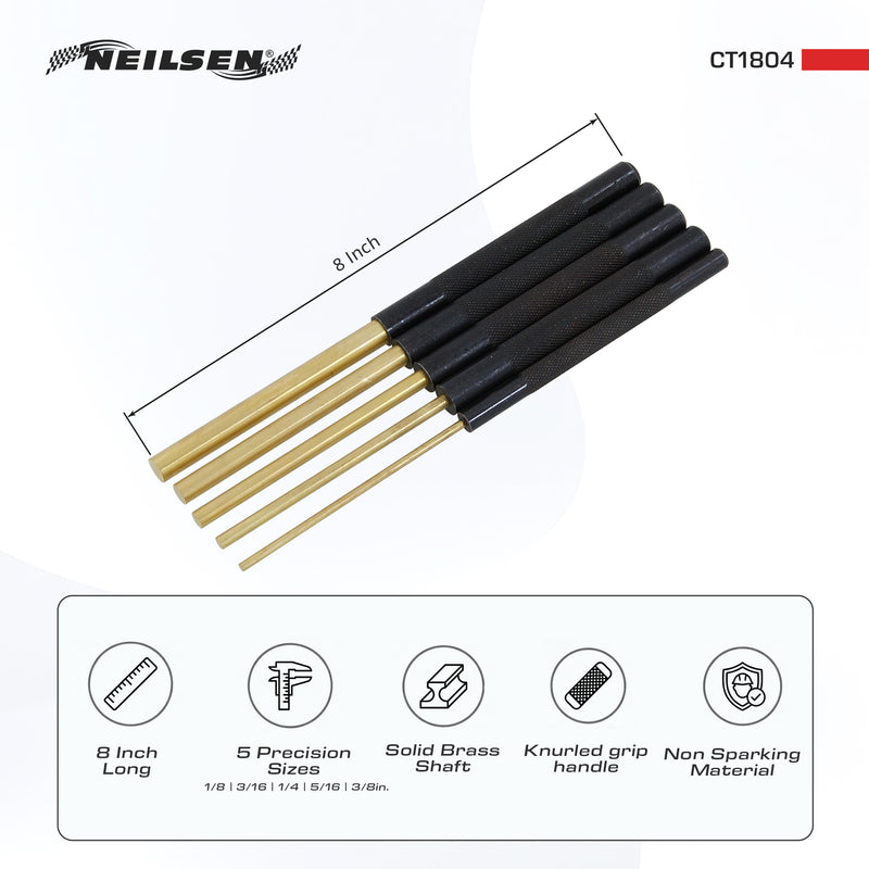 CT1804 - 5pc Long Pin Punch Set