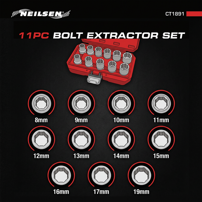 CT1891 - 11pc Bolt Extractor Set