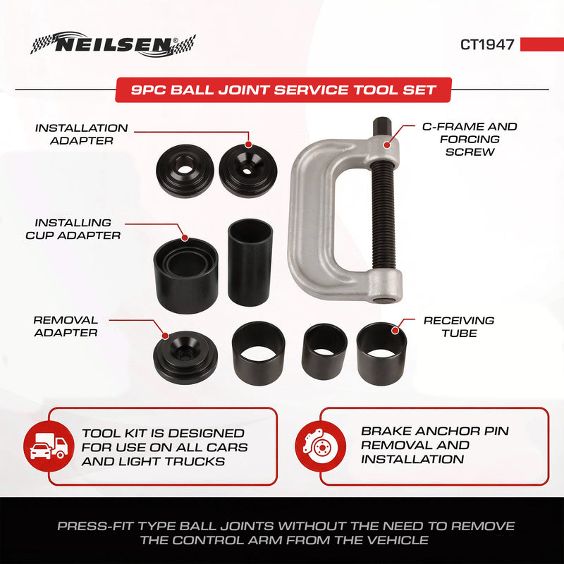 CT1947 - 9pc Ball Joint Service Tool Set