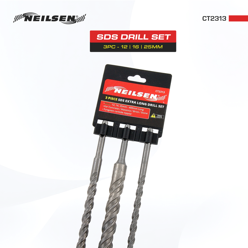 CT2313 - 3pc SDS Drill Set 12 | 16 | 25mm - 400mm Long