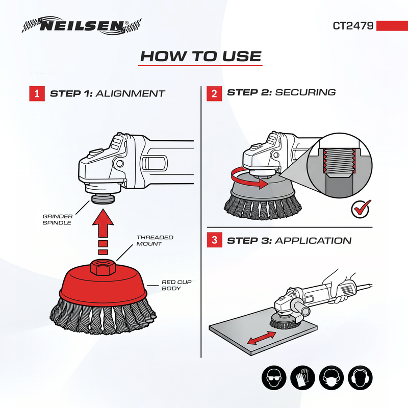 CT2479 - 100mm Rotary Wire Brush
