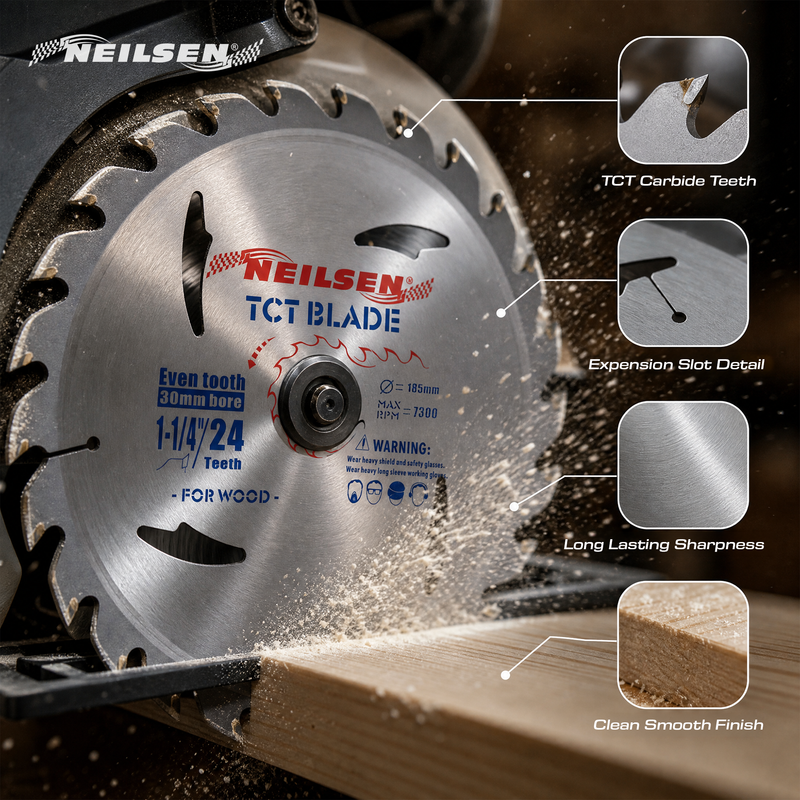 CT2519 - 3pc 185mm TCT Circular Saw Blades