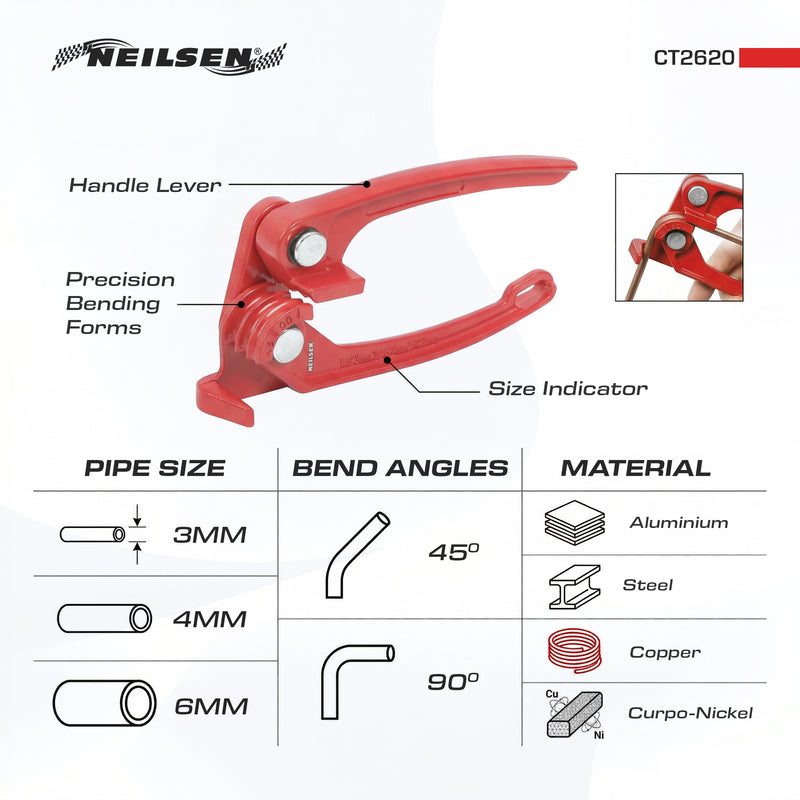 CT2620 - Brake Pipe Bender - 3 / 6mm