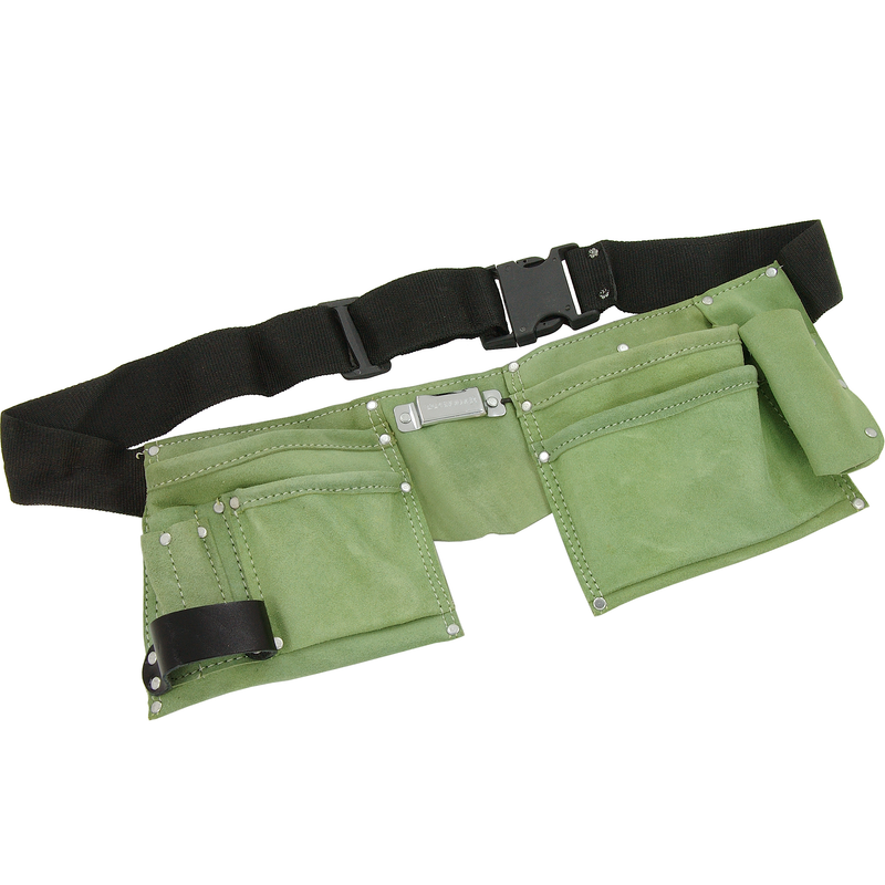 CT2634 - Gardening Double Leather Tool Belt Green
