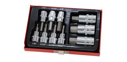 CT2775 - 10pc 3/8 1/2in DR Hex Bit Set