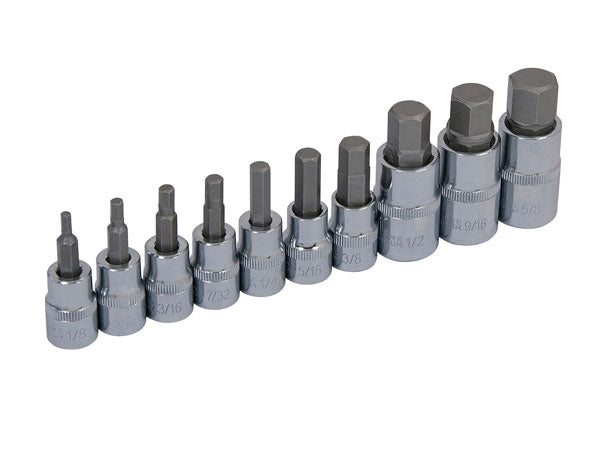 CT2775 - 10pc 3/8 1/2in DR Hex Bit Set