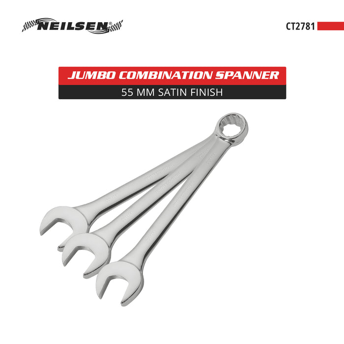 CT2781 - 55mm Jumbo Combination Spanner Satin Finish