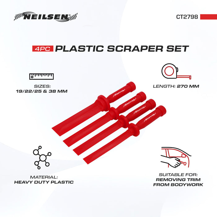 CT2798 - 4pc Plastic Scraper Set