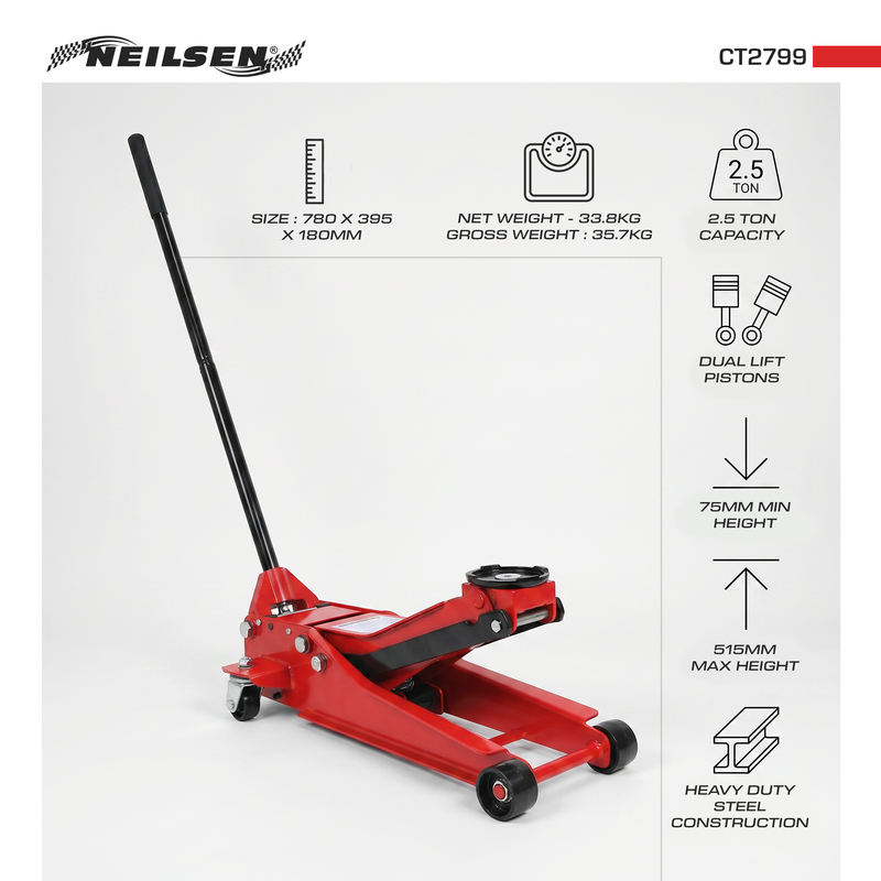 CT2799 - Hydraulic Floor Trolley Jack - 2.5Ton
