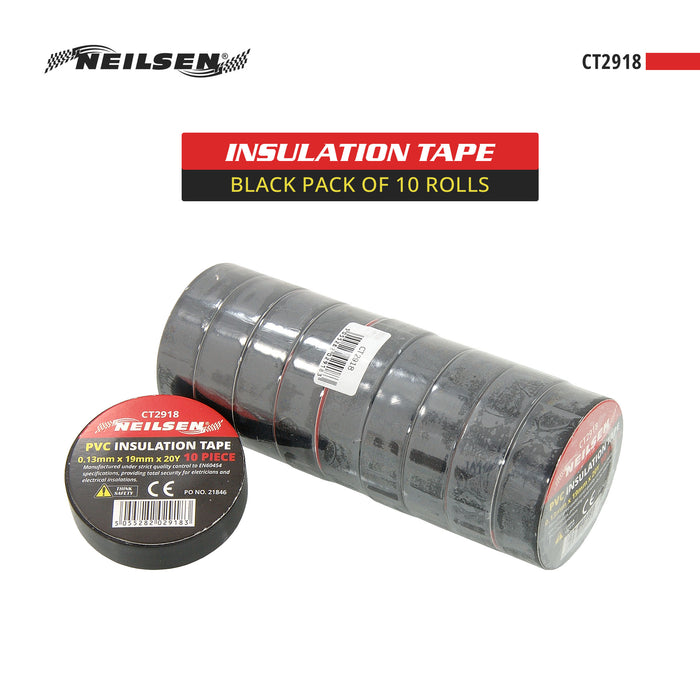 CT2918 - Insulation Tape - Black Pack of 10 Rolls