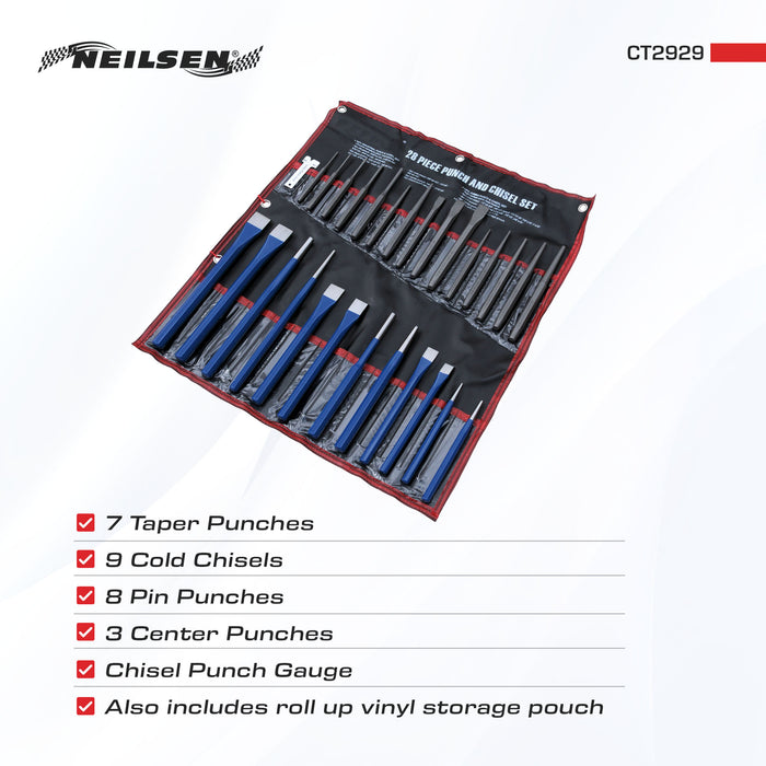 CT2929 - 28pc Punch & Chisel Set
