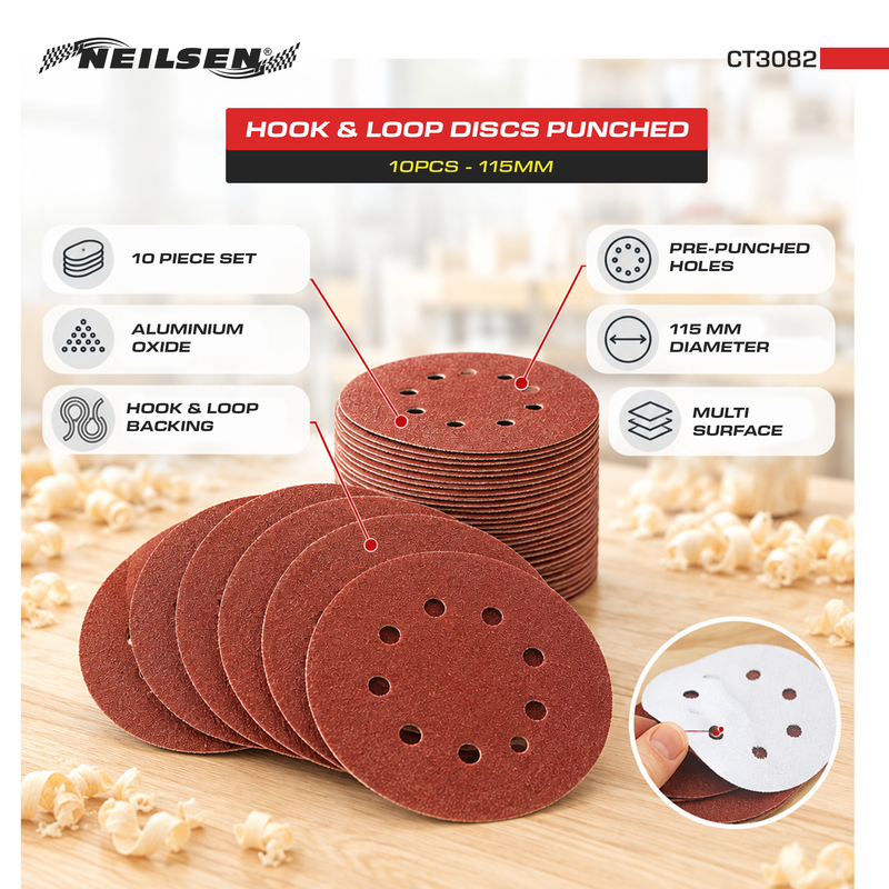 CT3082 - 10pc Sanding Discs 115mm