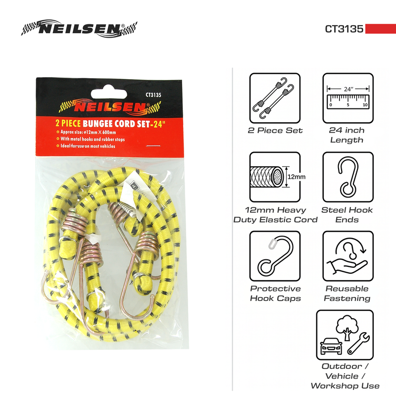 CT3135 - 2pc Bungee Cord 24inch