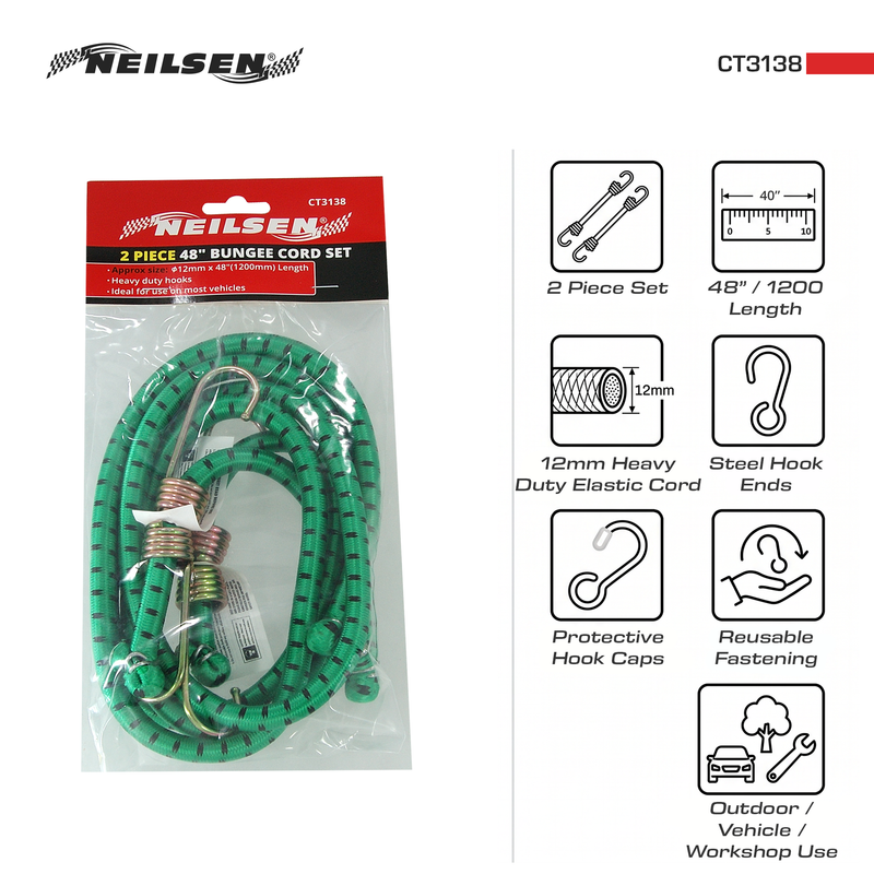 CT3138 - 2pc Bungee Cord Set 48 Inch  1200 x 12mm