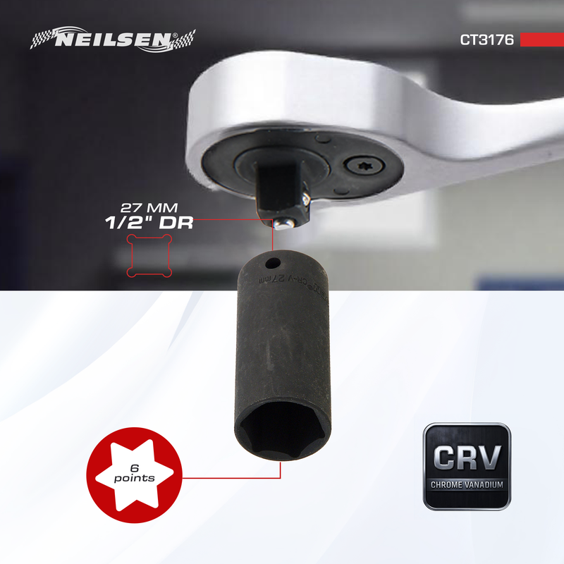 CT3176 - Impact Socket 1/2in DR 27mm Deep