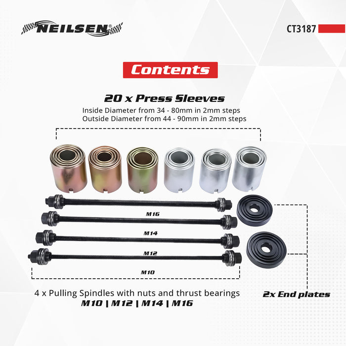 CT3187 - 26pc Universal Press & Pull Sleeve Kit