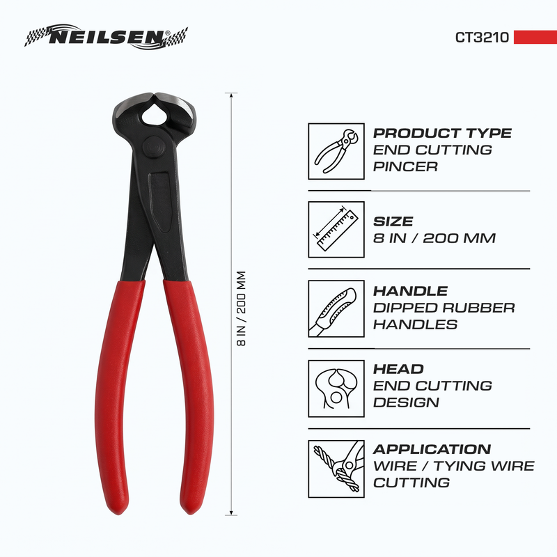 CT3210 - 8 Inch End Cutting Pincer