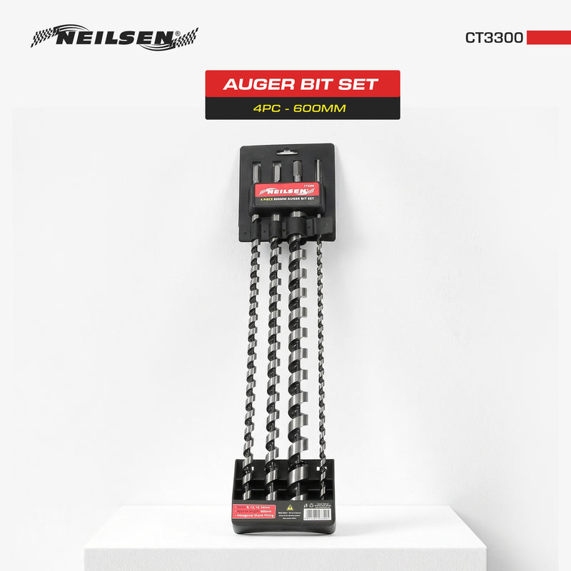 CT3300  - 4pc Auger Drill Set 600mm Long